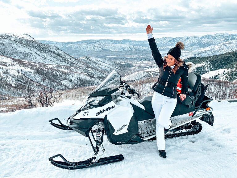 Snowmobiling in Park City, Utah
