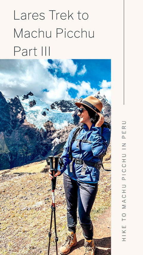 Girl at top of mountain in Peru